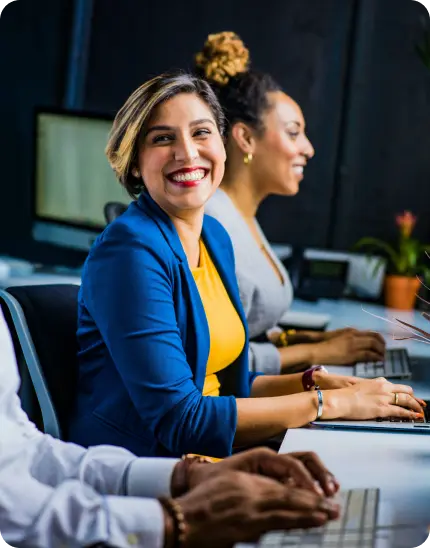 Women working in a pc